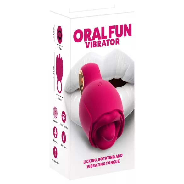You2Toys Oral Fun - kielellinen klitoriskiihotin vibraattori (vaaleanpunainen)