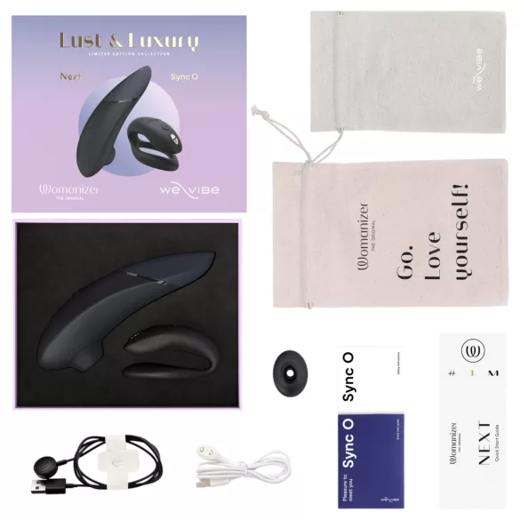 Womanizer Lust&Luxury - klitoris- ja parivibraattori setti - musta