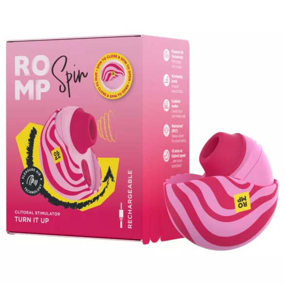 ROMP Spin - ilmalla värisevä klitoriskiihotin (vaaleanpunainen)