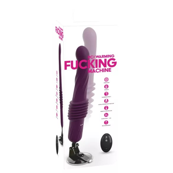 You2Toys - kauko-ohjattava lämmitettävä työntävä vibraattori (violetti)