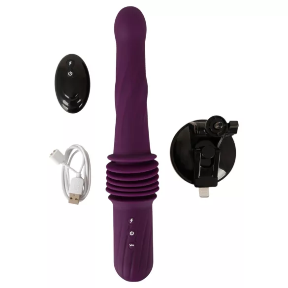 You2Toys - kauko-ohjattava lämmitettävä työntävä vibraattori (violetti)