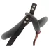 You2Toys - kauko-ohjattava kaksinkertainen strap-on-vibraattori (musta)