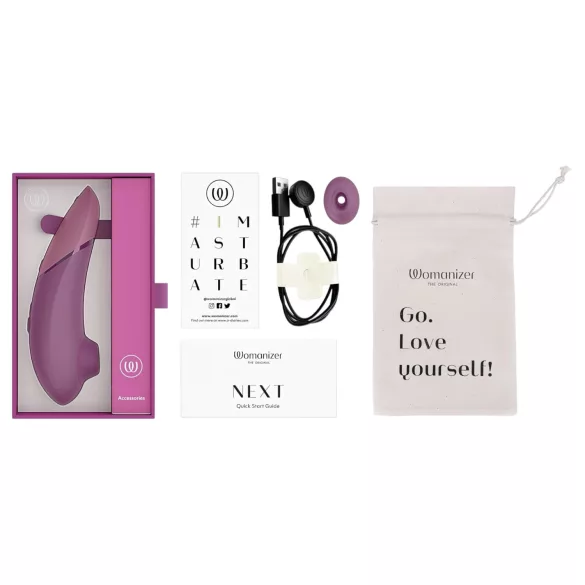 Womanizer Next - klitoriskiihotin - ilmanpaineaallot - ladattava - pinkki