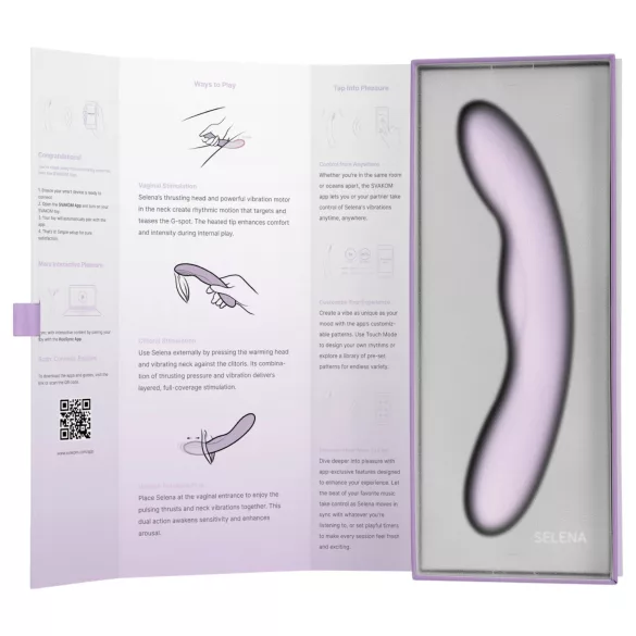 Svakom Selena - lämpiävä, työntävä G-pistevibraattori (violetti)