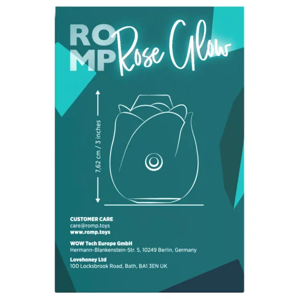 ROMP Rose Glow - ilmankuplalla toimiva klitoriskiihotin (sininen)