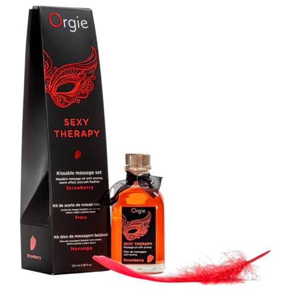 Orgie Sexy Therapy - Hierontaöljysetti - Mansikka
