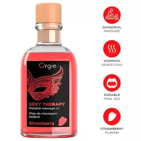 Orgie Sexy Therapy - hierontaöljysetti - mansikka