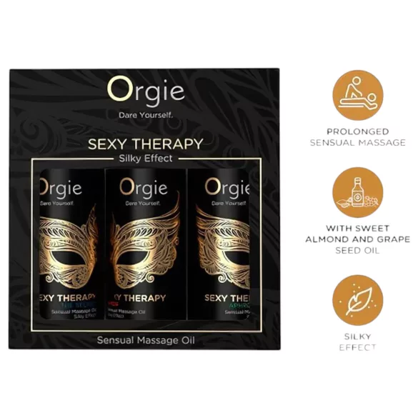 Orgie - hierontaöljysetti - 3 eri tuoksua - 3x30ml