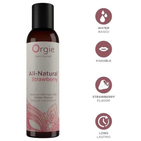 Orgie All Natural - vesipohjainen liukuvoide - mansikka (150ml)