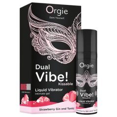   Orgie Dual Vibe - unisex nestevibraattori - mansikka gin tonic - 15 ml