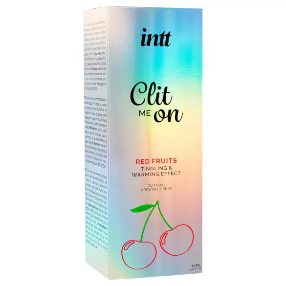 intt Clit Me On - nestemäinen vibraattori klitorissuihke - punaiset hedelmät (12 ml)