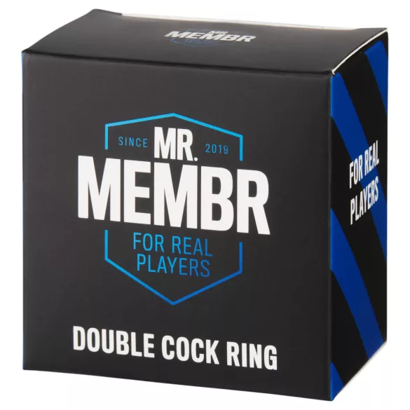MR.MEMBR - kaksois penis- ja kivisrengas (musta)