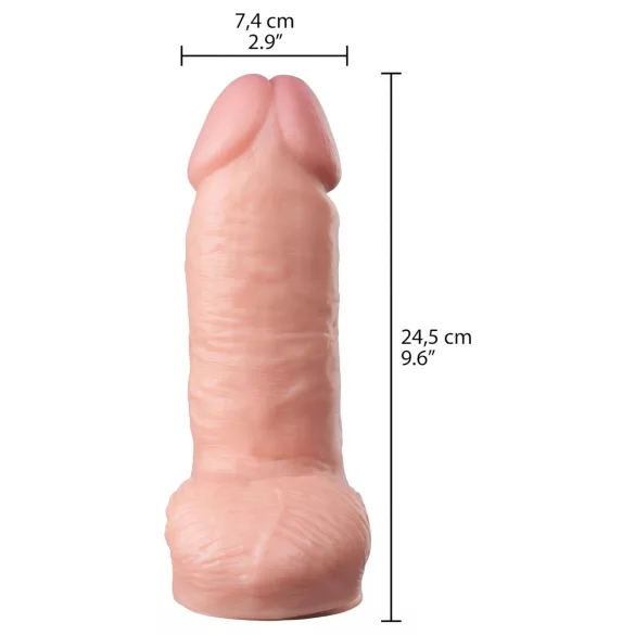 Willie City - paksu realistinen dildo (ihonvärinen) - 24,5 cm