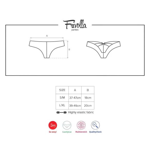 Obsessive Frivolla - rohkea pitsialushousut - musta - L/XL