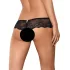 Obsessive Merossa - avoin stringit strassikoristeilla - musta - L/XL