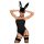 Obsessive OB7008 Sexy Bunny - seksikäs pupuasu (musta) - L/XL