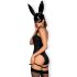 Obsessive OB7008 Sexy Bunny - seksikäs pupuasu (musta) - L/XL