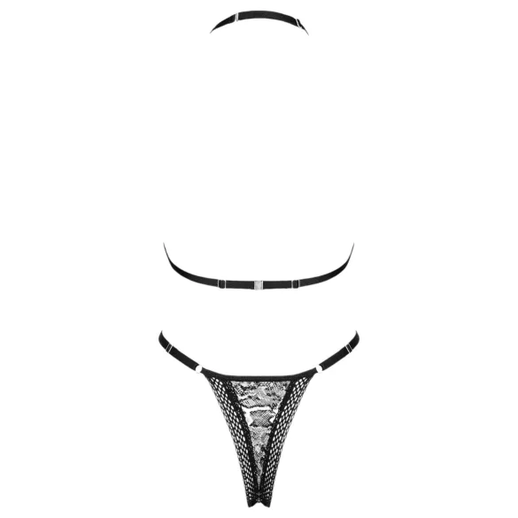 Obsessive Xenita - läpinäkyvä kuvioitu rintaliivisetti (harmaa) - L/XL