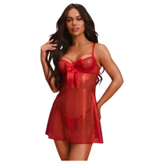 Obsessive Gifty - babydoll ja stringisetti (punainen)