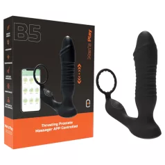   Erospace Men's Play - sovelluksella ohjattava työntävä anaalivibraattori (musta)