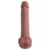 Erospace Natural Play - silikoni dildo 24 cm (ihonvärinen)