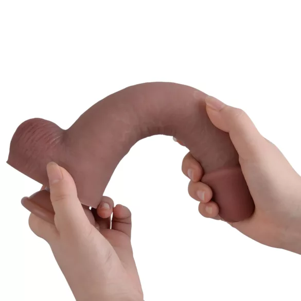 Erospace Natural Play - silikoni dildo 24 cm (ihonvärinen)