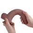 Erospace Natural Play - silikoni dildo 24 cm (ihonvärinen)