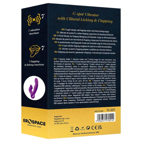 Sweet Play - G-pistevibraattori nuoleva liikkuva pää lila