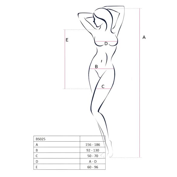 Passion BS025 - pitkähihainen minimekko - valkoinen - S-L