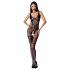 Passion BS069 - Koristeltu avoin verkkobody (musta) - S-L