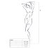 Passion BS069 - Koristeltu avoin verkkobody (musta) - S-L