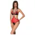Passion Peonia - sivuleikkauksellinen body (punainen) - L/XL