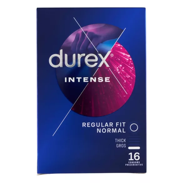Durex Intense - kondomi - kuvioitu ja nystyröity - 16 kpl