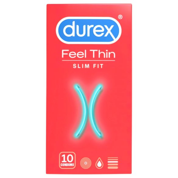 Durex Feel Thin Slim Fit - luonnollinen tuntuma kondomi (10 kpl)