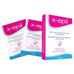   X-Epil - Karvojenpoiston jälkeinen öljypyyhe - aloe vera - 4 kpl