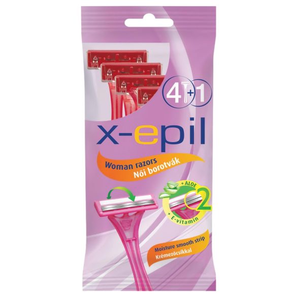 X-Epil - kertakäyttöinen naisten 2-teräinen partaveitsi (5kpl)