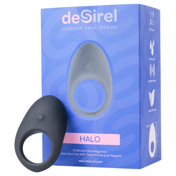 Desirel Halo - vibroiva penisrengas - älytoiminto - musta