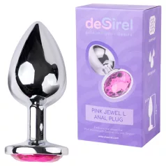 Desirel - anustappi - pinkki korukivi L - hopea/pinkki