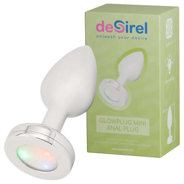 Desirel GlowPlug - valoisa anaalitappi - pieni (hopea)