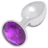 Sunfo - metallinen anustappi tumman violetti kivi - hopea