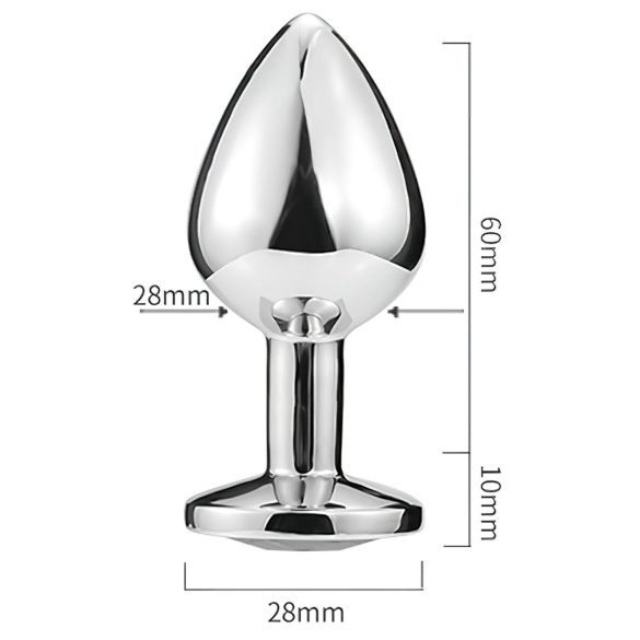 Sunfo - metallinen anustappi sydänkoriste kullattu kivi hopea