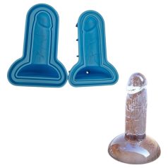 Dildo - jääpalamuotti - dildon muotoinen - sininen