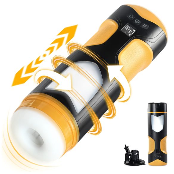 Lonely - automatisoitu masturbaattori - työntyvä, pyörivä - musta