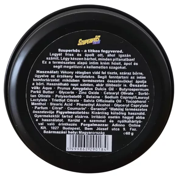 Supersankari Fresh - intiimikreemideodorantti miehille (60 g)