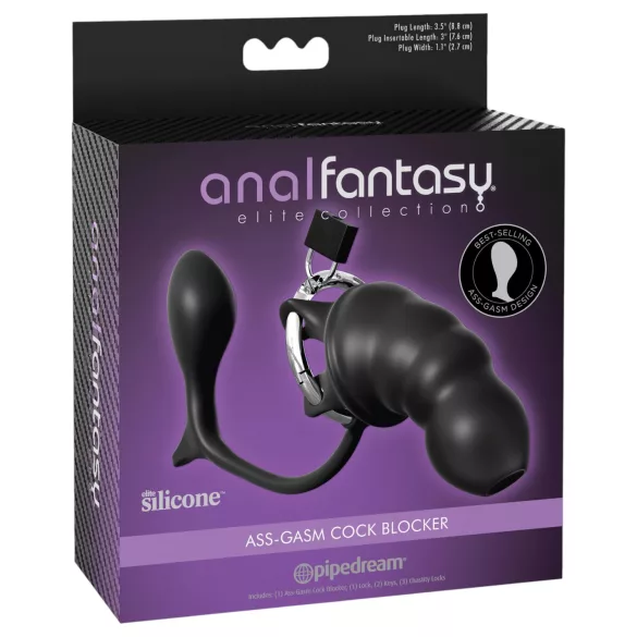 Pipedream Anal Fantasy Elite - anustappi ja penishäkki (musta)