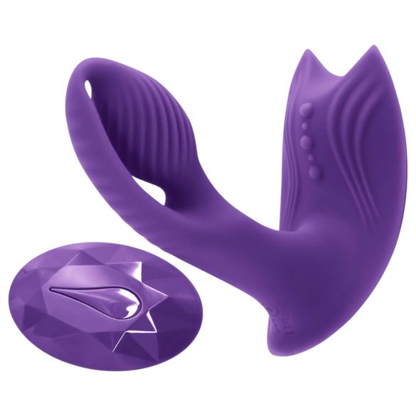 Inya Bump-N-Grind - lämpenevä 2in1 klitorisvibraattori (violetti)