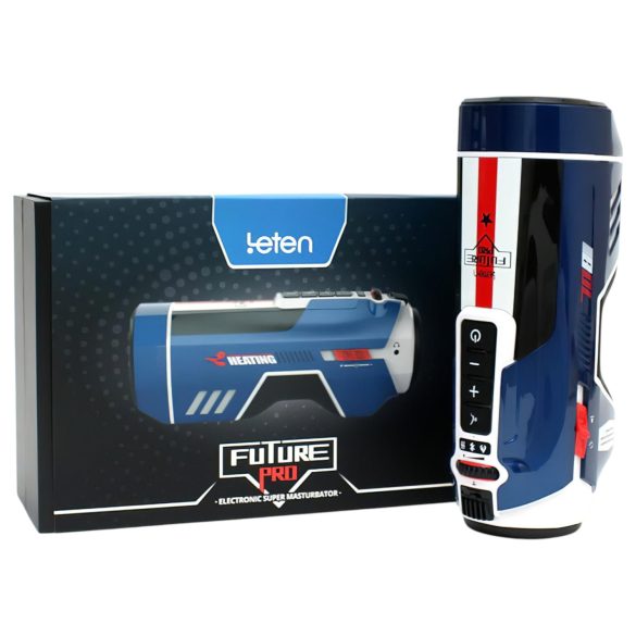 Leten SM Future Pro - verkko-ohjattu työntävä, ääntävä, puristava, lämmittävä masturbaattori (sininen)