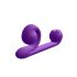 Snail Vibe Duo - ladattava, 3-in-1 stimuloiva vibraattori (liila)