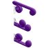Snail Vibe Duo - ladattava, 3-in-1 stimuloiva vibraattori (liila)
