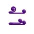Snail Vibe Duo - ladattava, 3-in-1 stimuloiva vibraattori (liila)